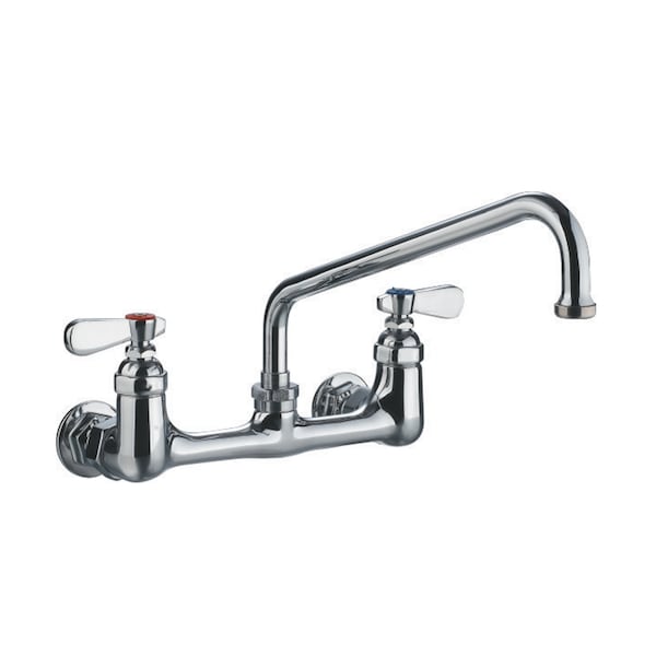 Whitehaus Heavy Duty Wall Mount Utility Faucet W/ An Extended Swivel Spout And L WHFS9814-12-C - main
